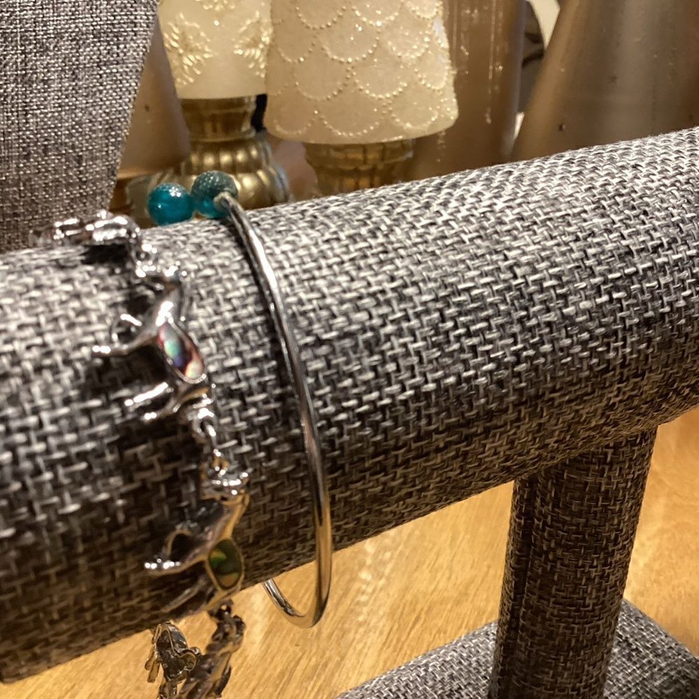 Set of Two Silvertone Bracelets - Picture 3 of 7